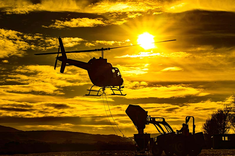 Dry Speading Helicopter Montana