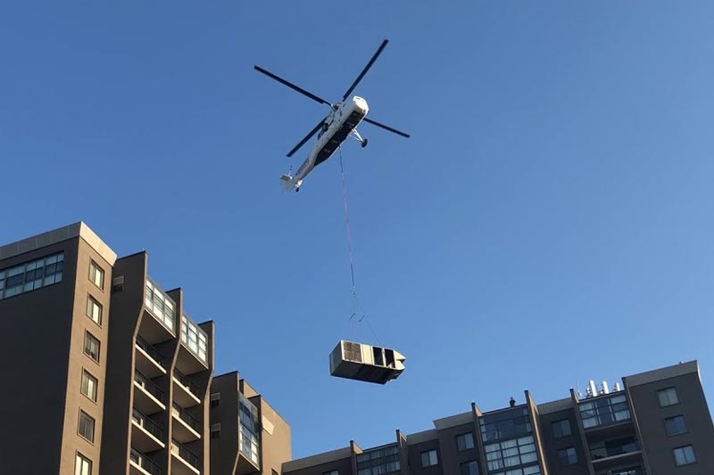 Helicopter HVAC Lift in Great Falls